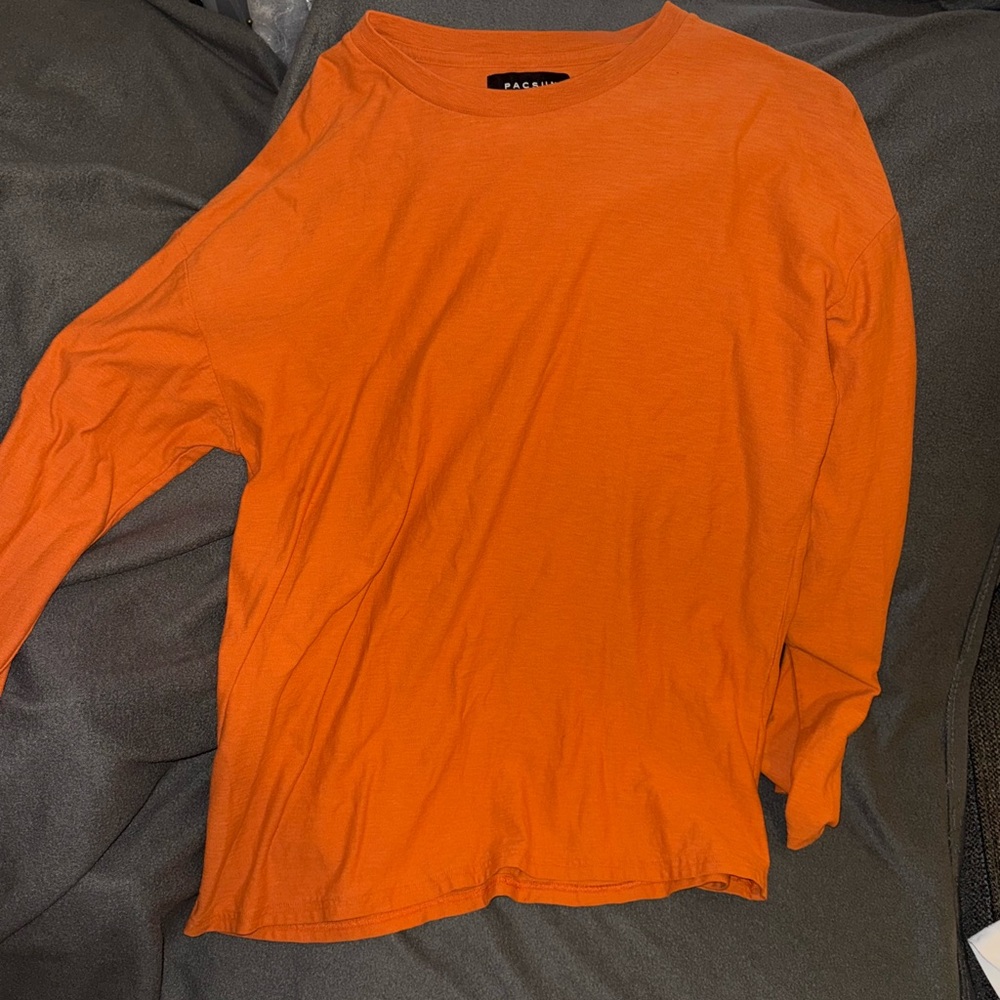 PacSun Vibrant Orange Long Sleeve Tee